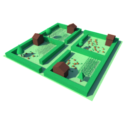 garden représentation 3D d'un jardin dans Ecotown